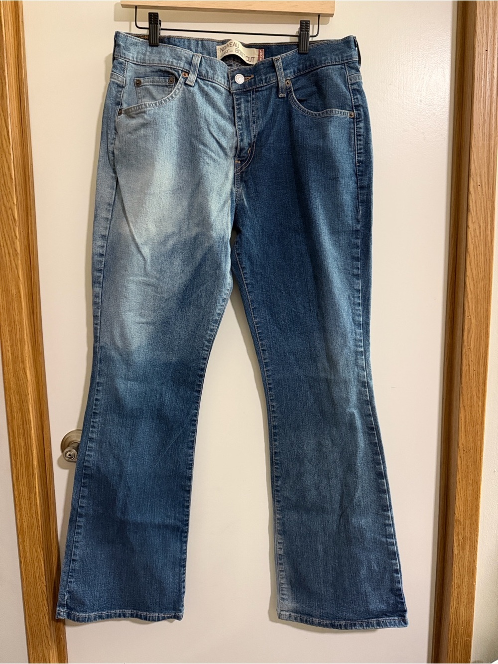 Levi's Two-Tone Blue Flare Jeans